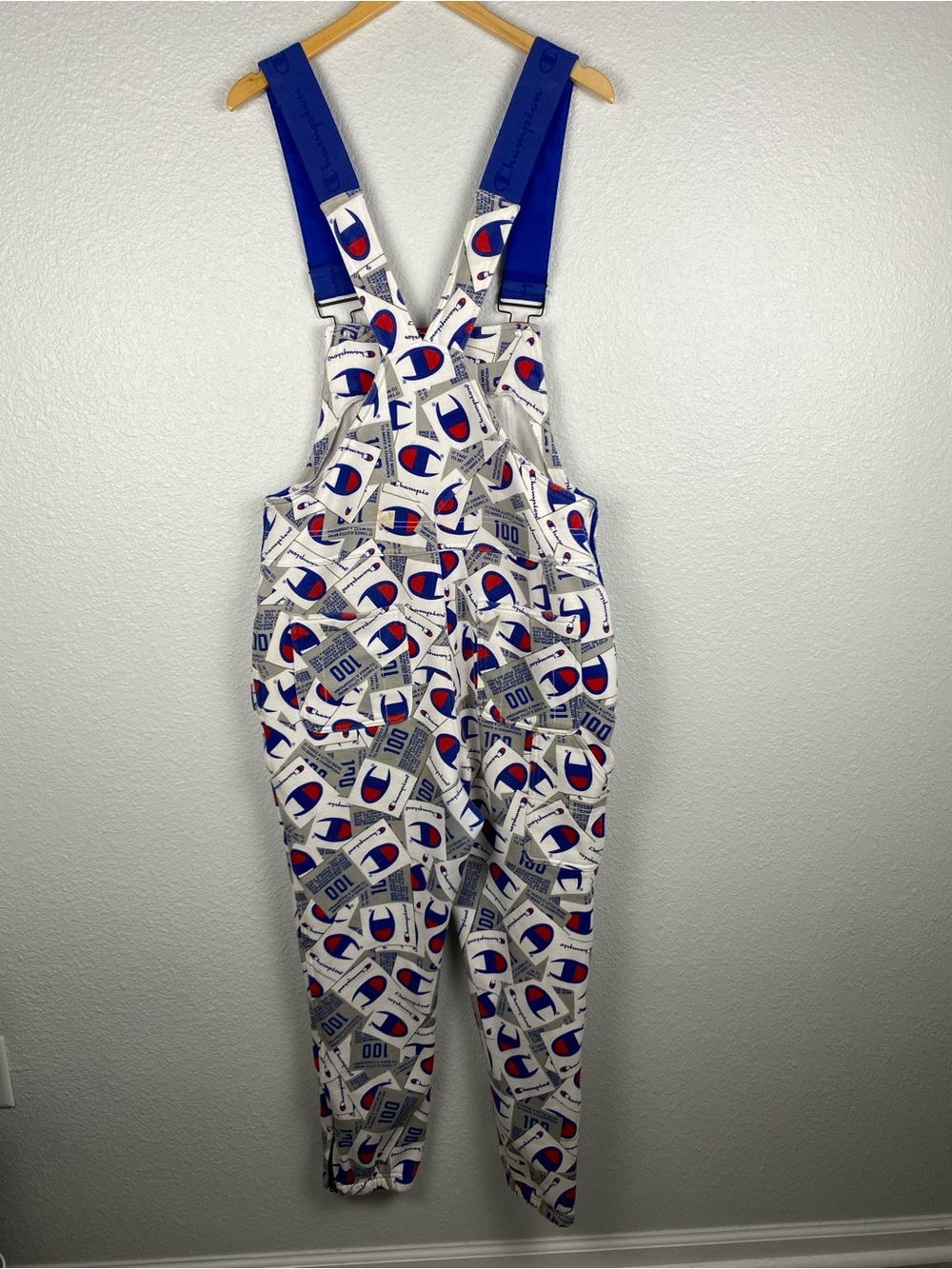 Champion Super Fleece 3.0 Overall an all-over jock tag print unisex size M - Picture 6 of 14